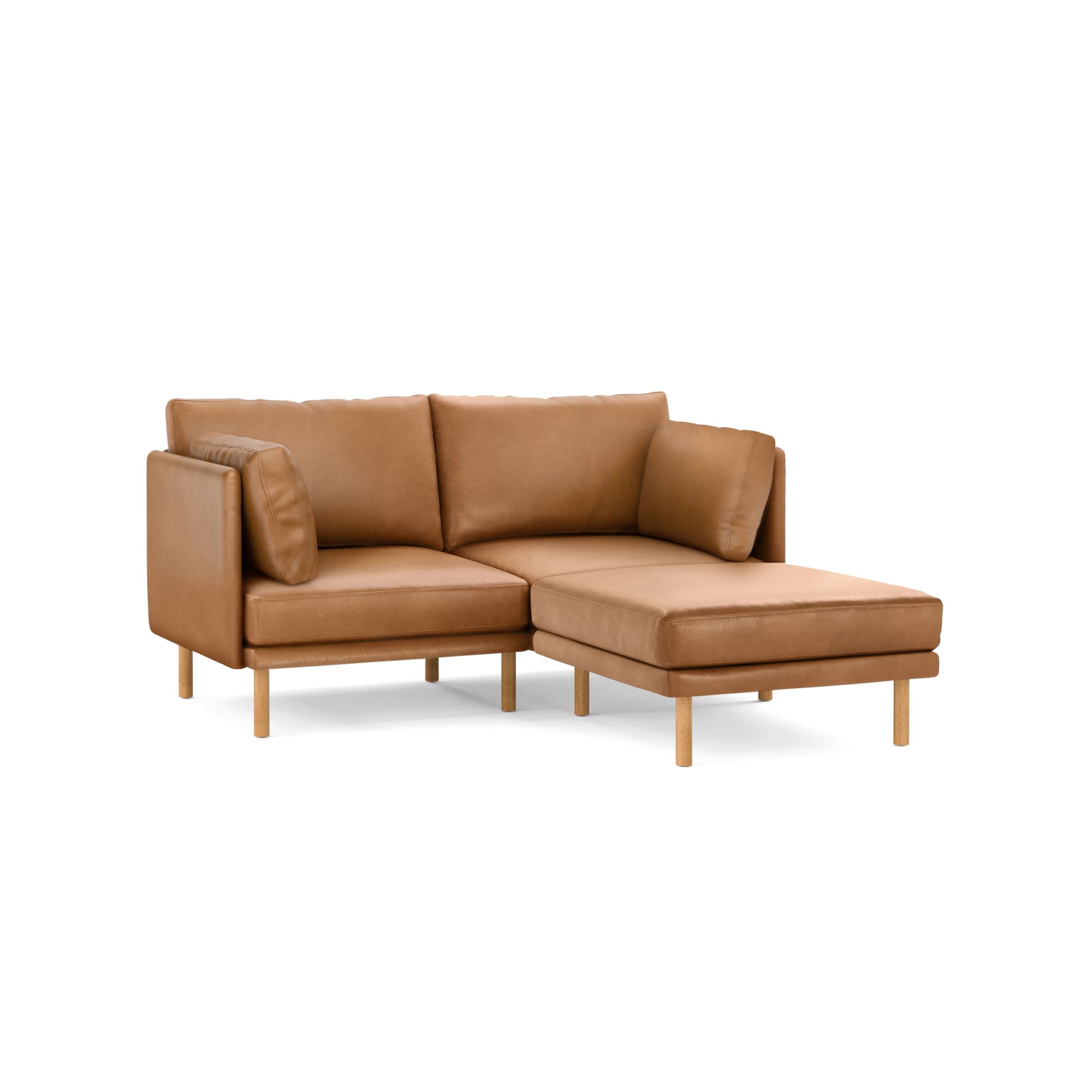 Field Leather 3-Piece Sectional Lounger
