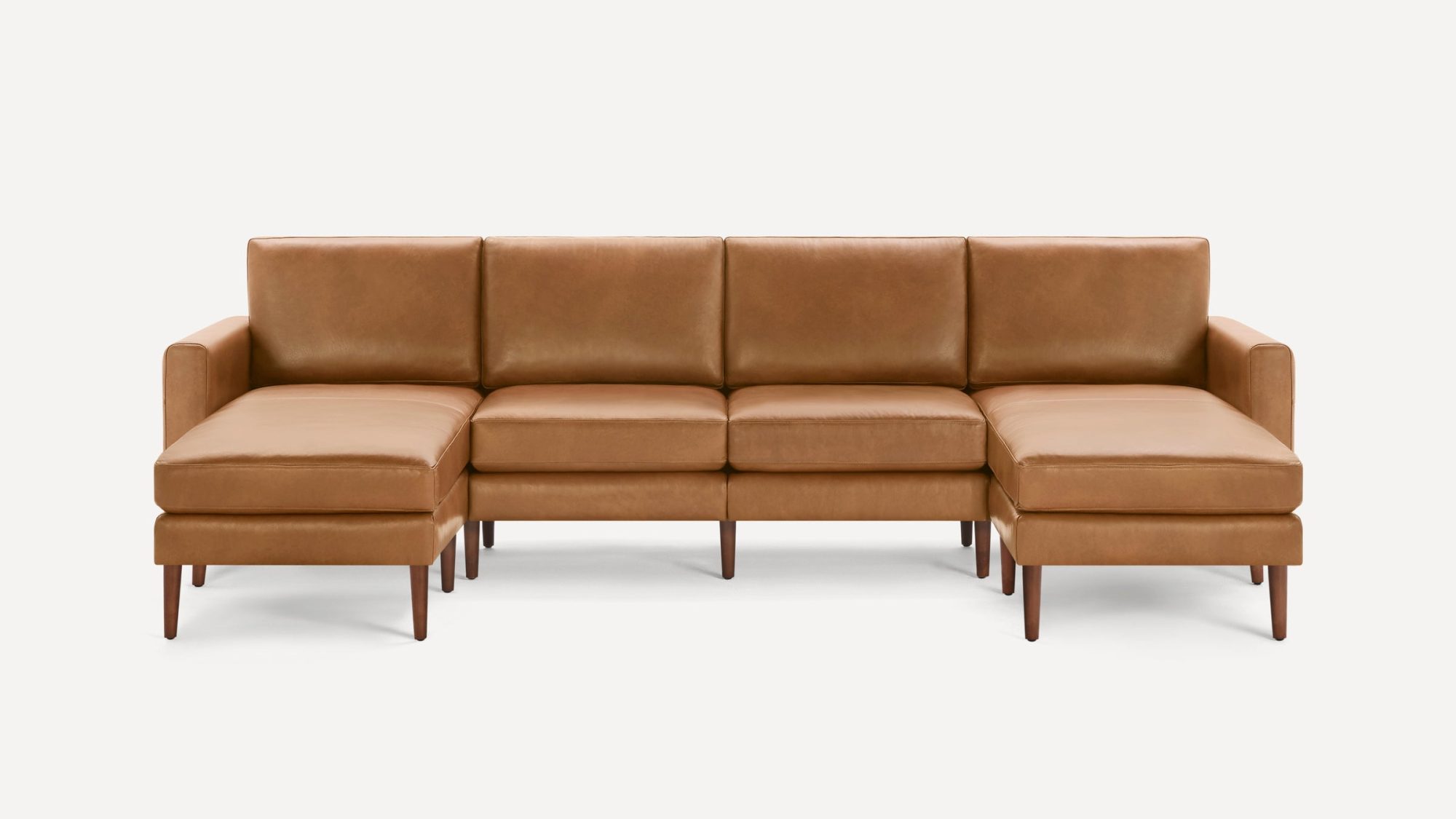 Nomad Leather Double Chaise Sectional